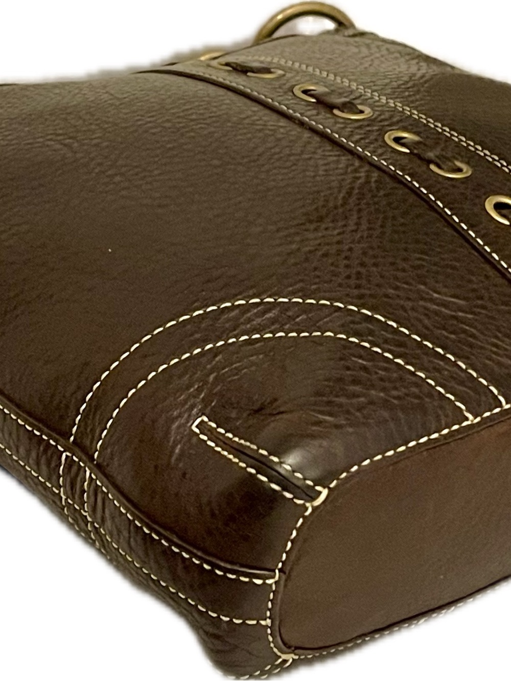Coach Vintage Chelsea Lace Pebble Leather Convertible Handbag - Picture 6 of 13